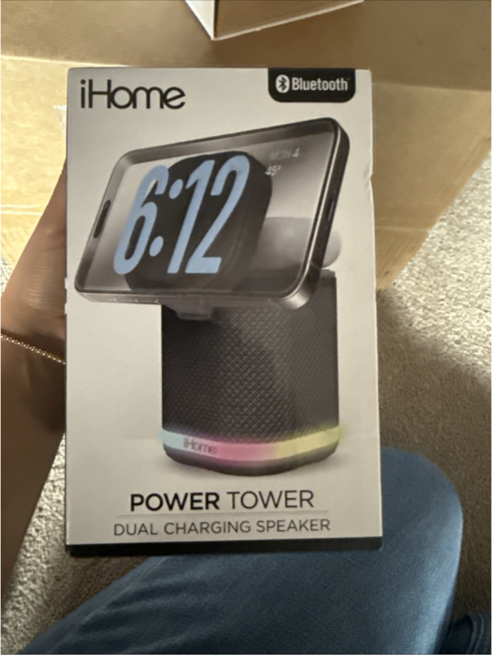 iHome Power Tower - Dual Charger + Speaker - NEW IN BOX -